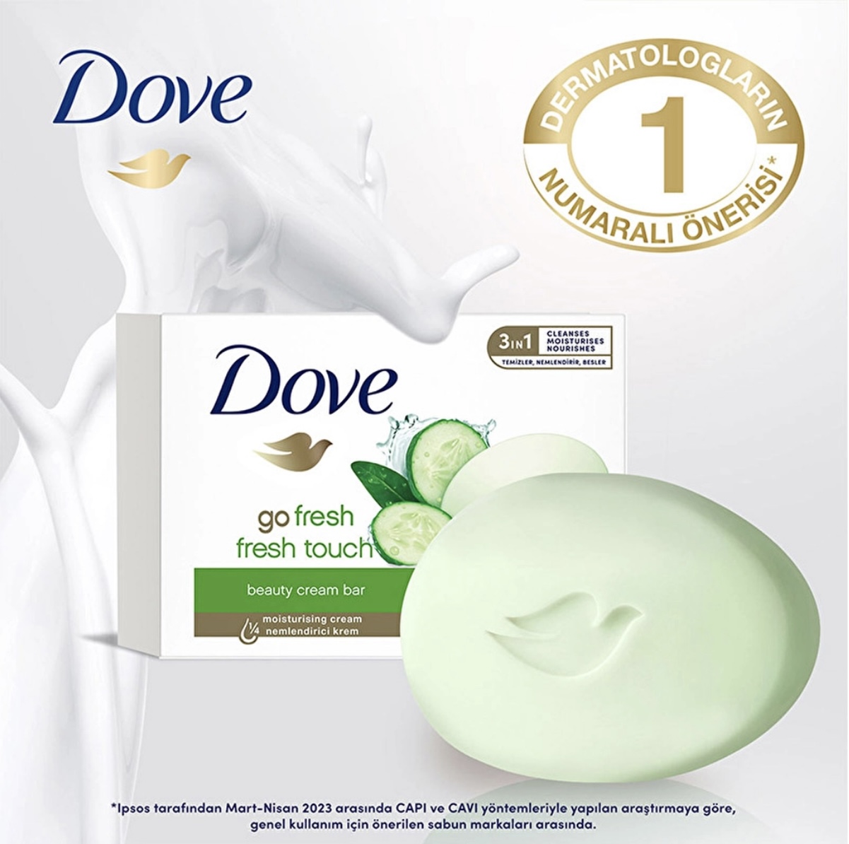 صابون حاوى عصاره خيار و چاى سبز Dove